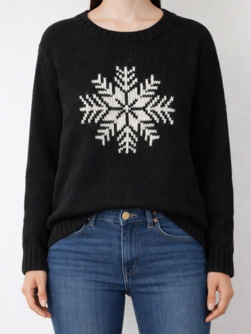 Wooden Ships Snowflake Mohair Sweater In Black Size Xs/S